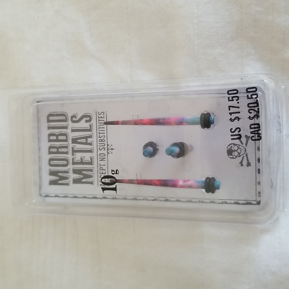 New Morbid Metals Tapers Plugs Teal Purple Nebulla